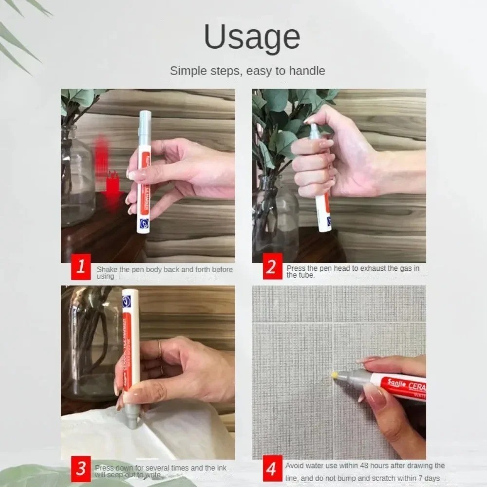 Grout Pen Waterproof Tile Gap Repair Paint Marker Mouldproof Filling Agents us