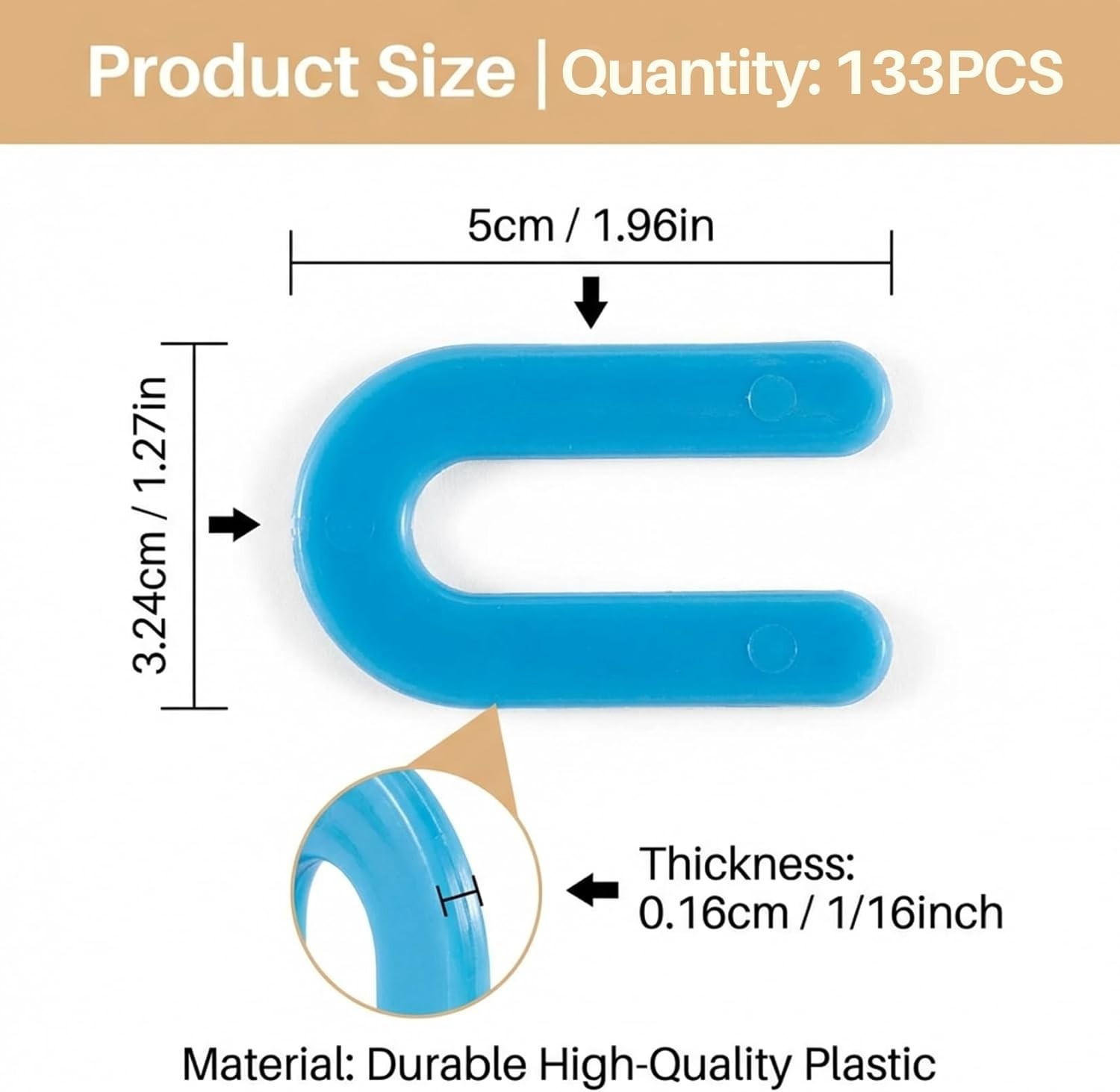 Modern Blue Tile Spacers – 133PCS U-Shaped PVC Shim for Easy Installation