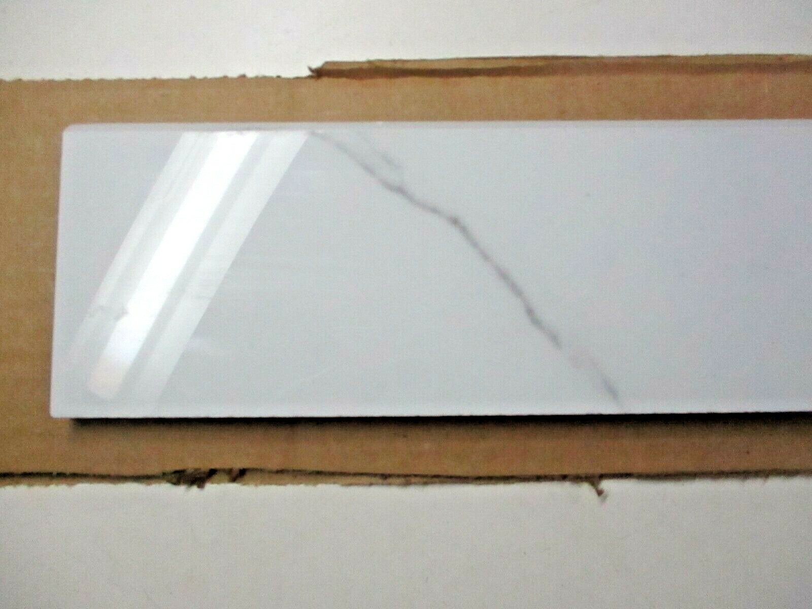1 Bullnose Mayfair Statuario Venato 11-3/4″ Simulated Marble Porcelain Wall Tile