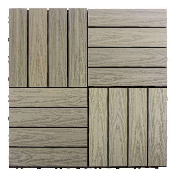 NewTechWood 1 ft x 1 ft Quick Deck Outdoor Composite Deck Tile in Roman Antique