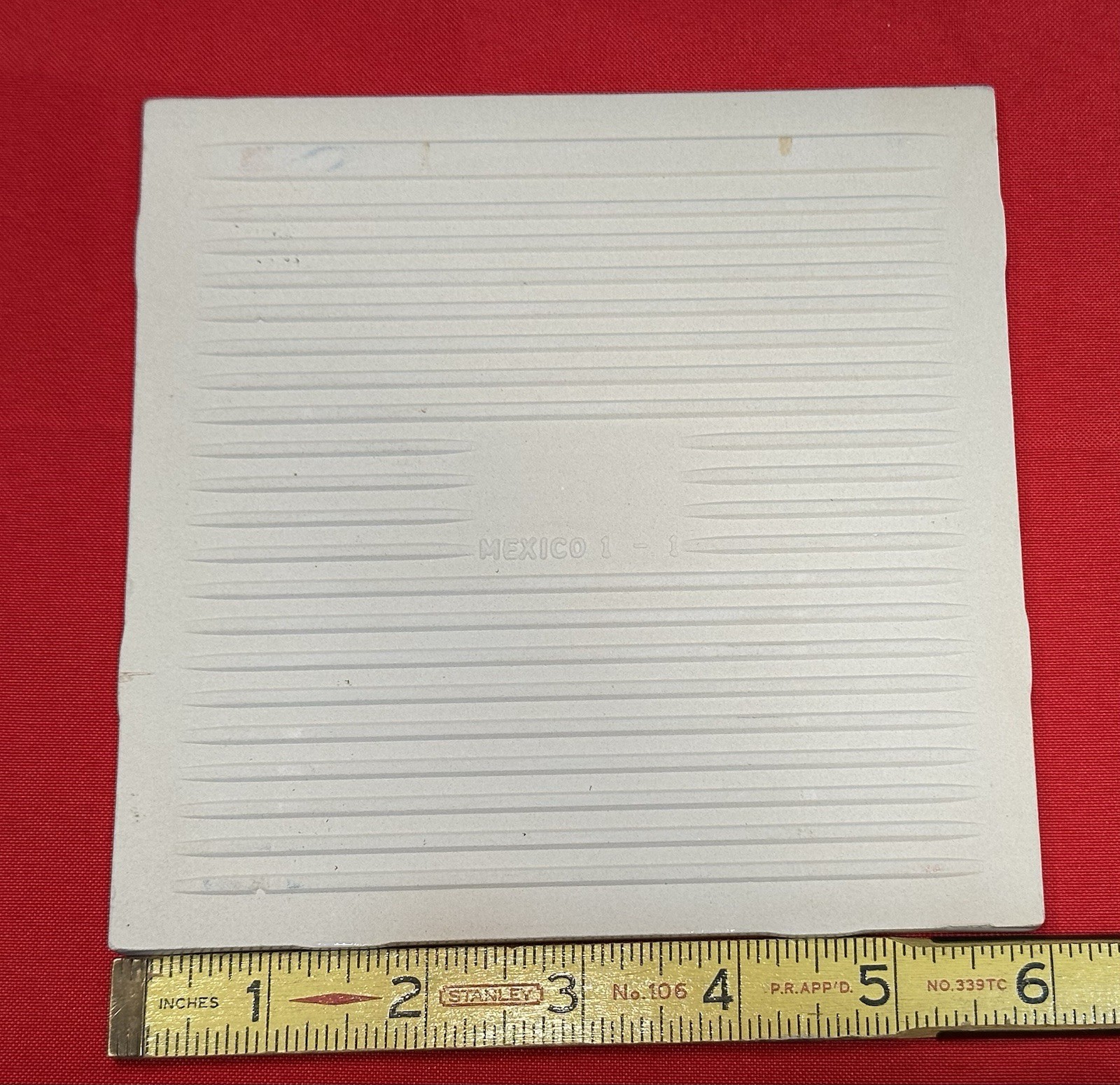 1 pc. Glossy Bullnose Ceramic Tile: Kohler Biscuit #K-175* 6″ X 6″ by Daltile