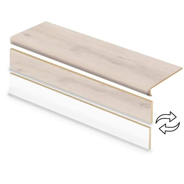 Cap A Tread 2 Pk Spring Park Oak 47″ Vinyl Overlay Stair Tread & Riser Kit 7112
