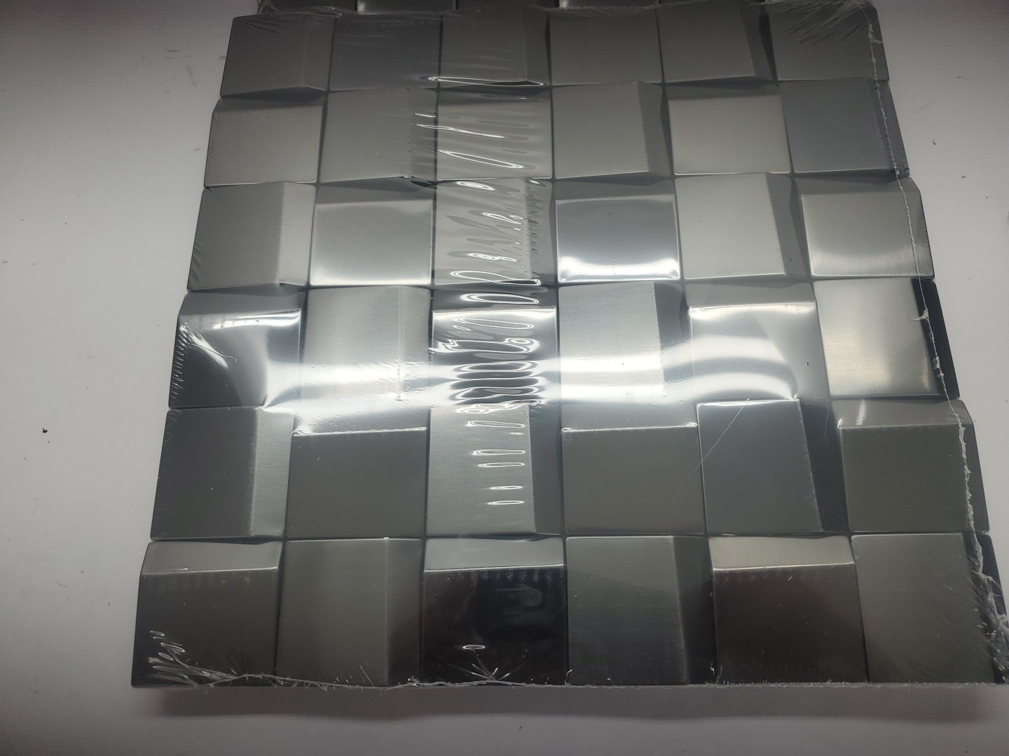 5 Sheets Wall Backsplash Tile, Metal 3D Wall Backsplash Mosaic Tile Sheets