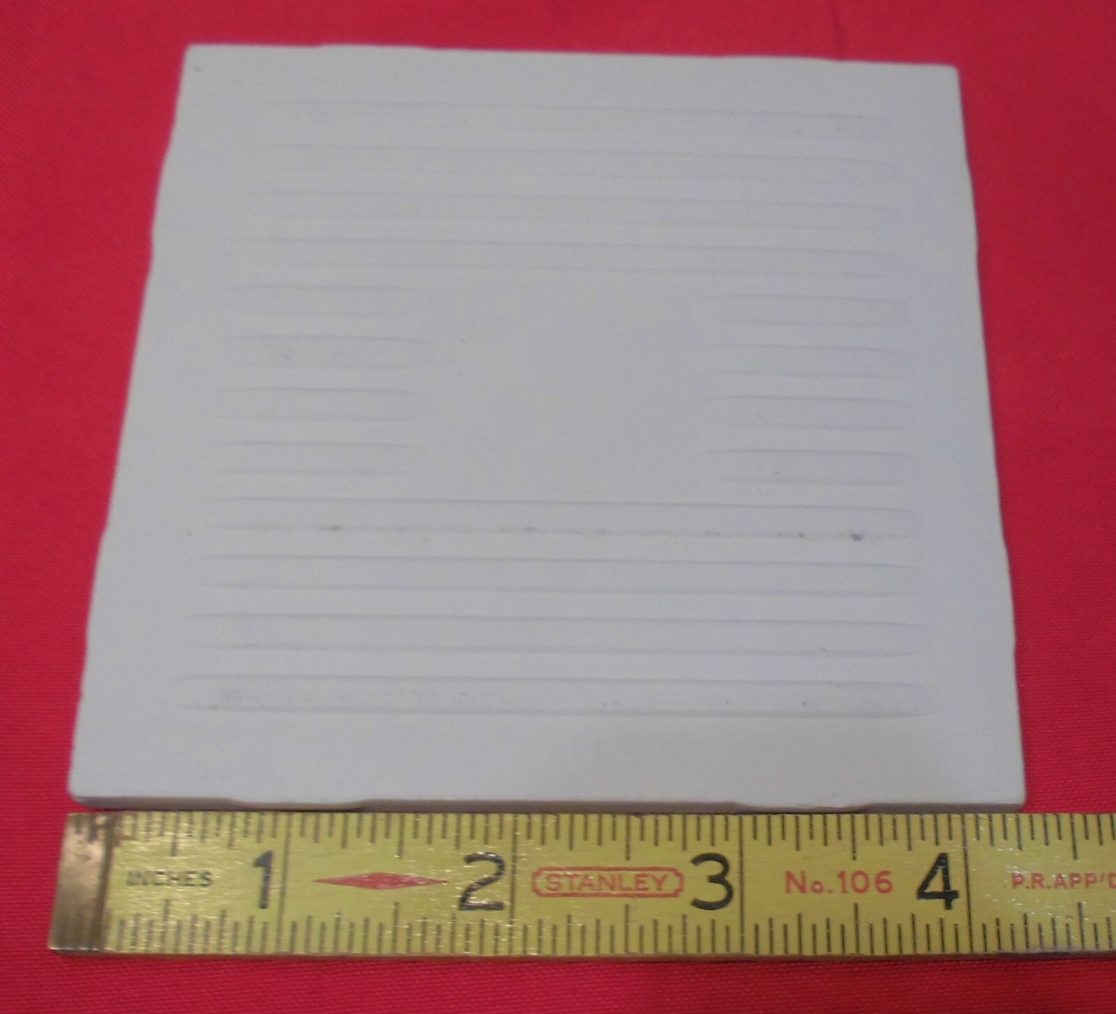 1 pc. *Gold Dust* 4-1/4″ Glossy Ceramic Tile: by A.T.C.O. white + gold specks