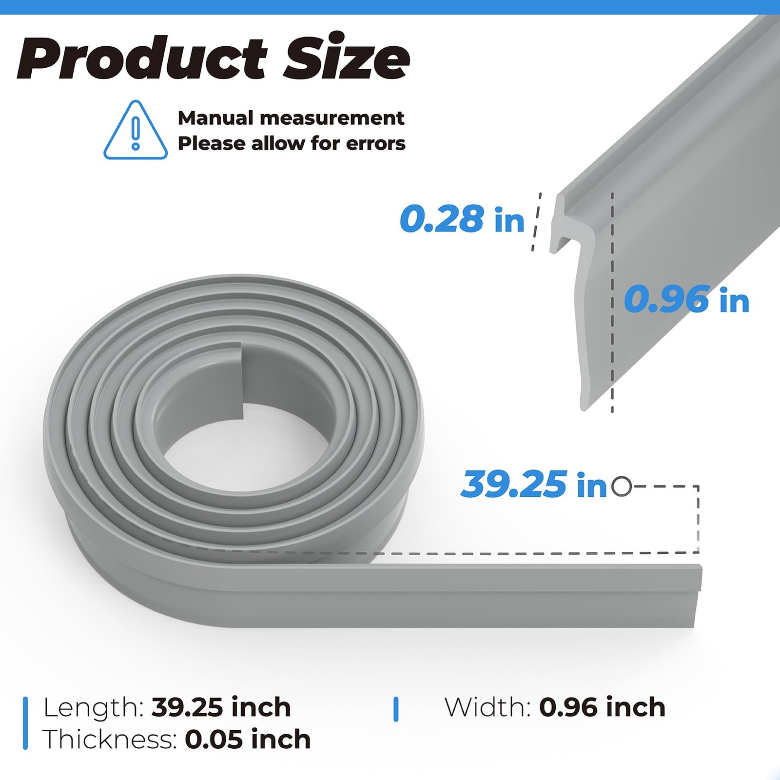 PalpitateC Shower Door T Drip Sweep Angled Gray Vinyl Vinyl,