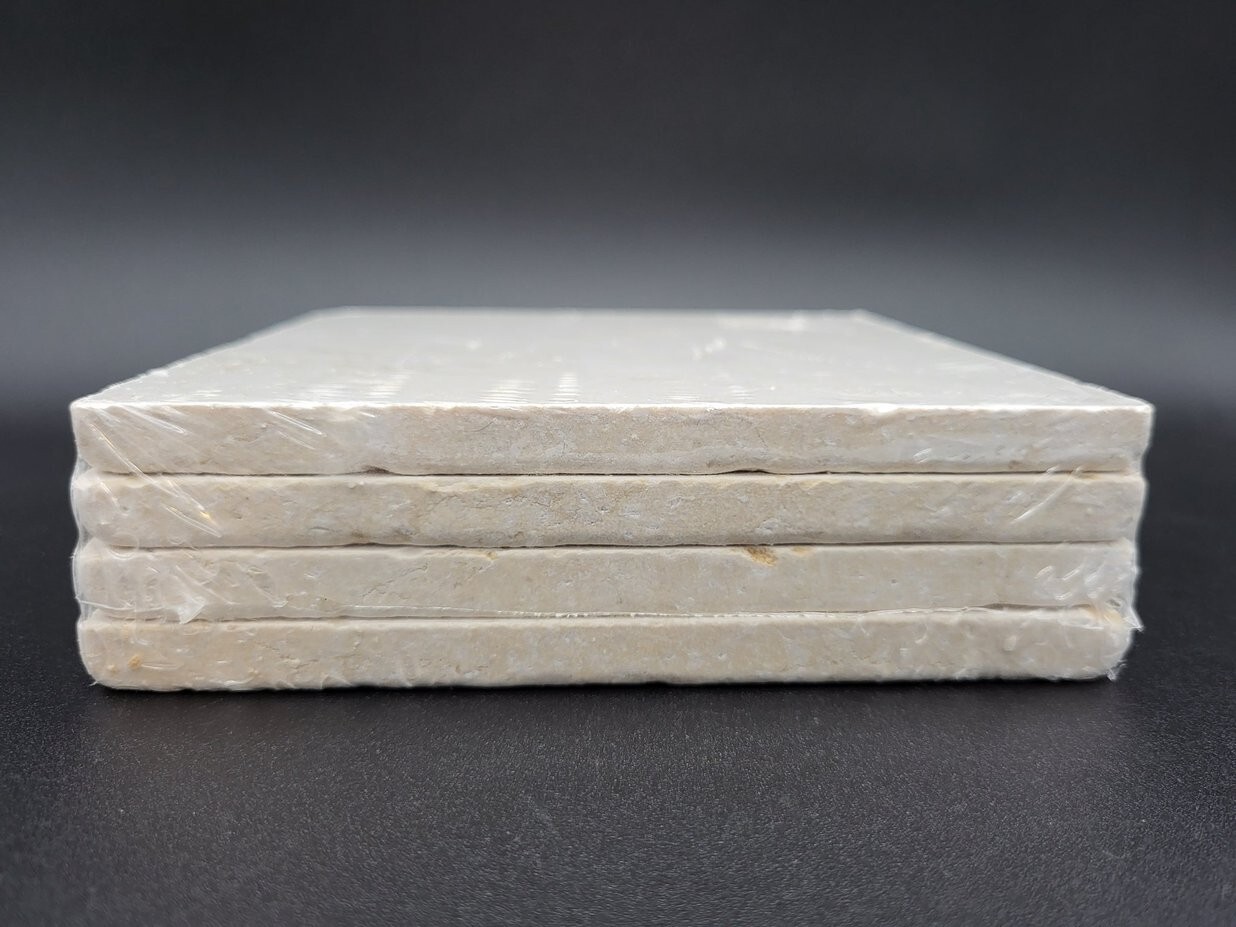 Jeffrey Court Inc Set of 4 Sample Tiles HD-Giallo Siena 6” x 6” Heavy Stone
