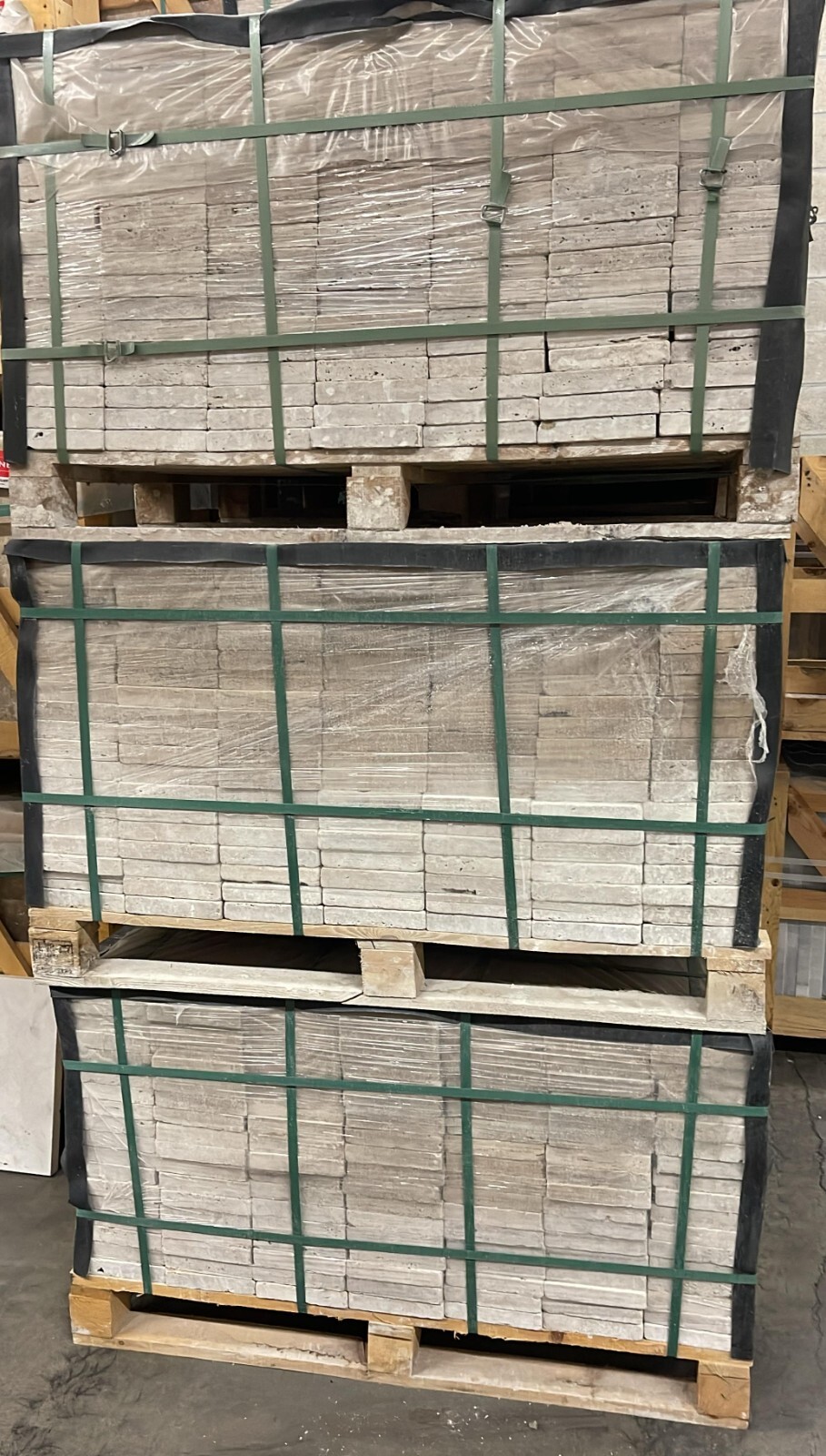 WALNUT NOCE TRAVERTINE TUMBLED PAVERS 6X12