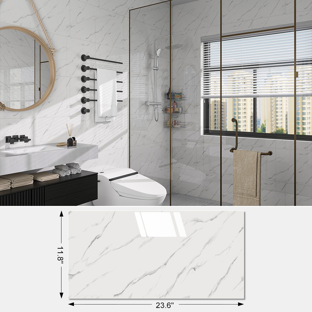 20/40pcs Oversized Marble Tiles Wall Panels Set – Self-Adhesive Marble Sheets
