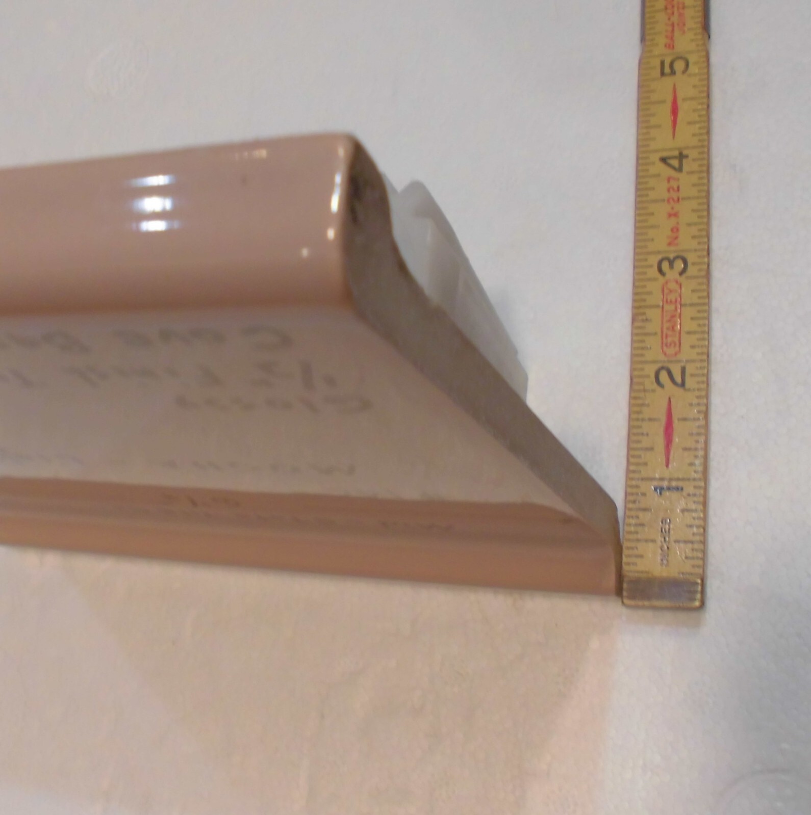 1 pc. Vintage Glossy *Mocha- Brown* 6” X 6” Ceramic Cove Base Tile by MID-STATE