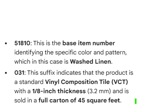 (45) Armstrong High Traffic Commercial Vinyl Tile Washed Linen (45 sq. ft. / cas