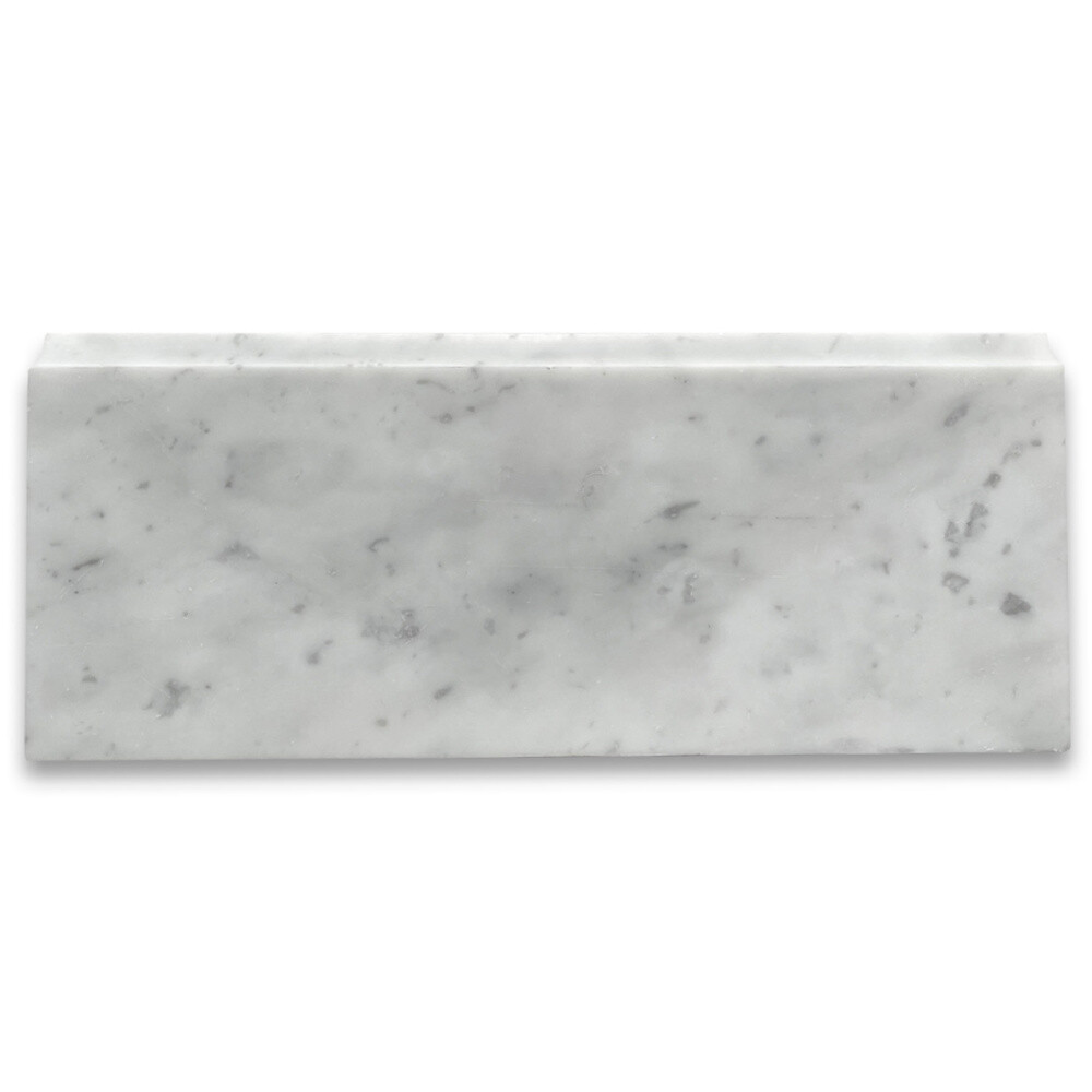 C12H Baseboard Carrara Marble Trim Tile Venato Carrera Bianco Honed 5×12
