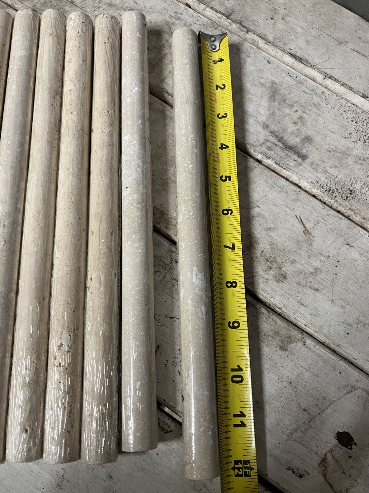 3/4″ X 12″ Ivory Light Travertine Chair Rail Pencil Molding Trim Wall Tile