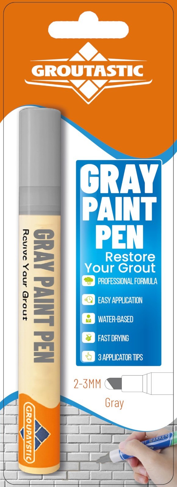 Grout Paint Pen – Tile Grout Colorant & Sealer Marker, Ideal for Bathroom Shower