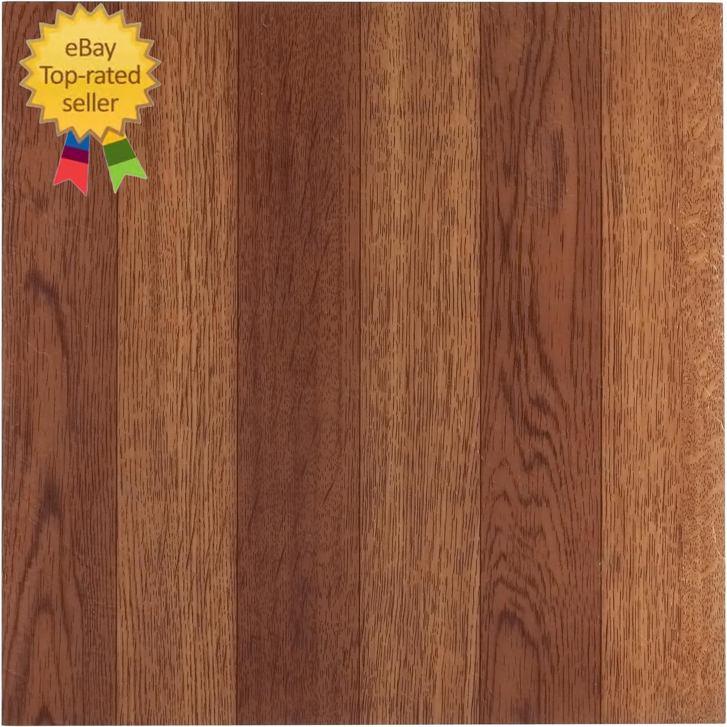 Tivoli Self Adhesive Vinyl Floor Tiles, 45 Tiles – 12″ X 12″, Medium Oak Plank-L