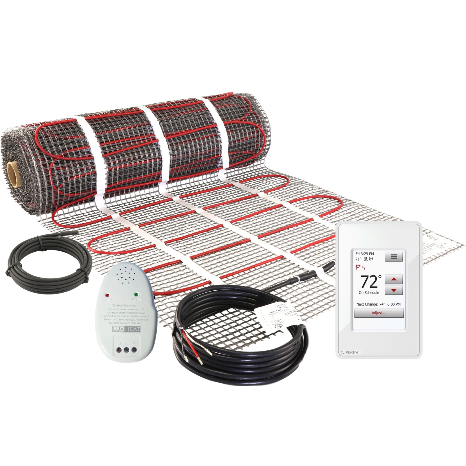 LuxHeat Mat Kit 120v (10-150sqft) Electric Radiant Floor Heating System Tile and