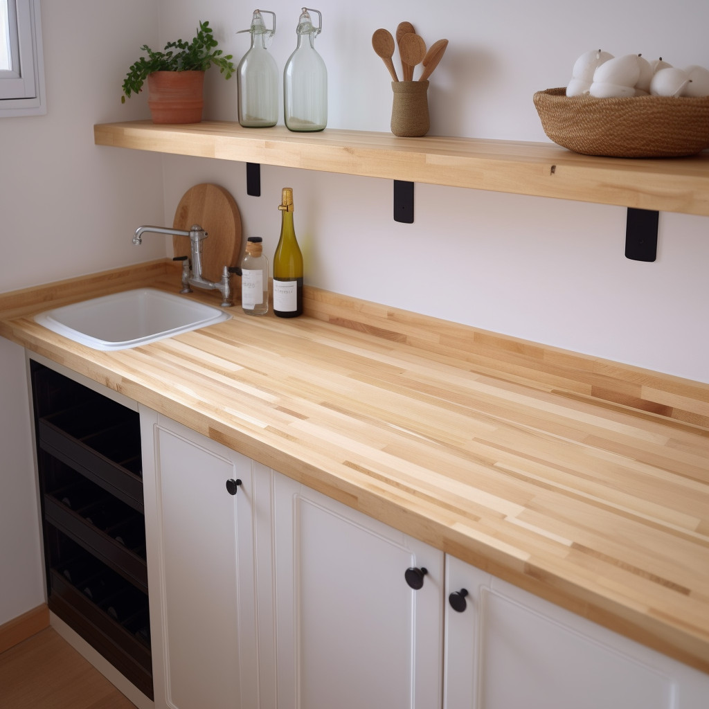 Maple Wood Backsplash, 25x4x3/4 inches, USA-Grown Solid Hardwood