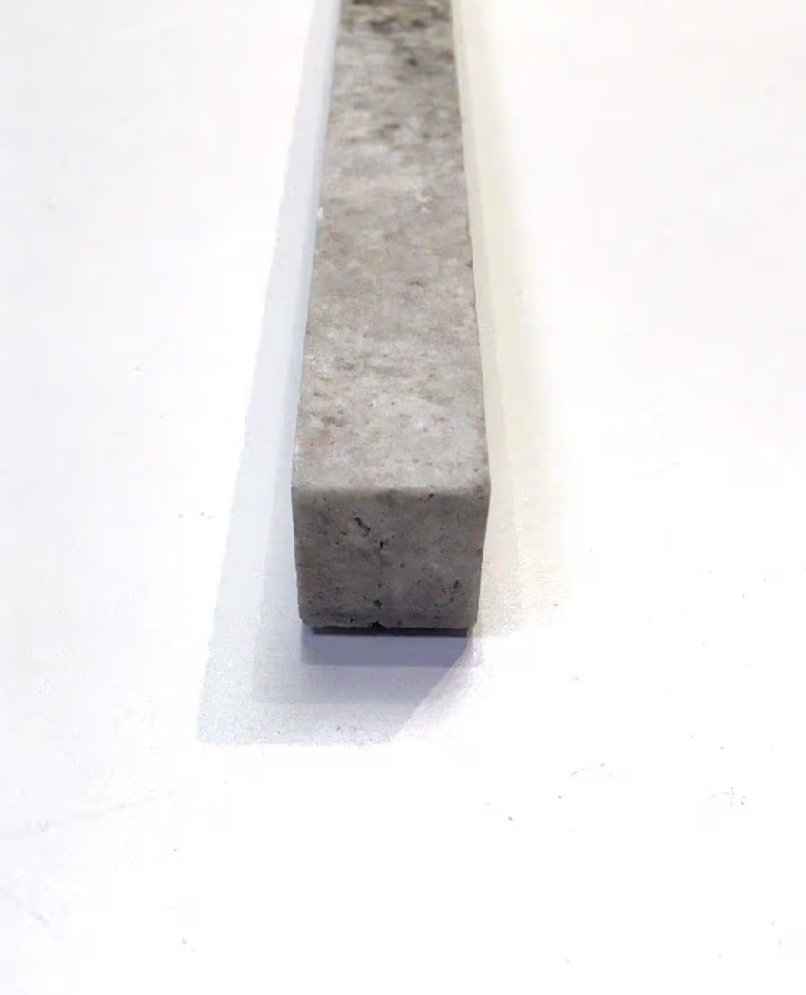 3/4×12 Silver Travertine Chair Rail Cubic Liner Profile Trim Molding Wall Tile.