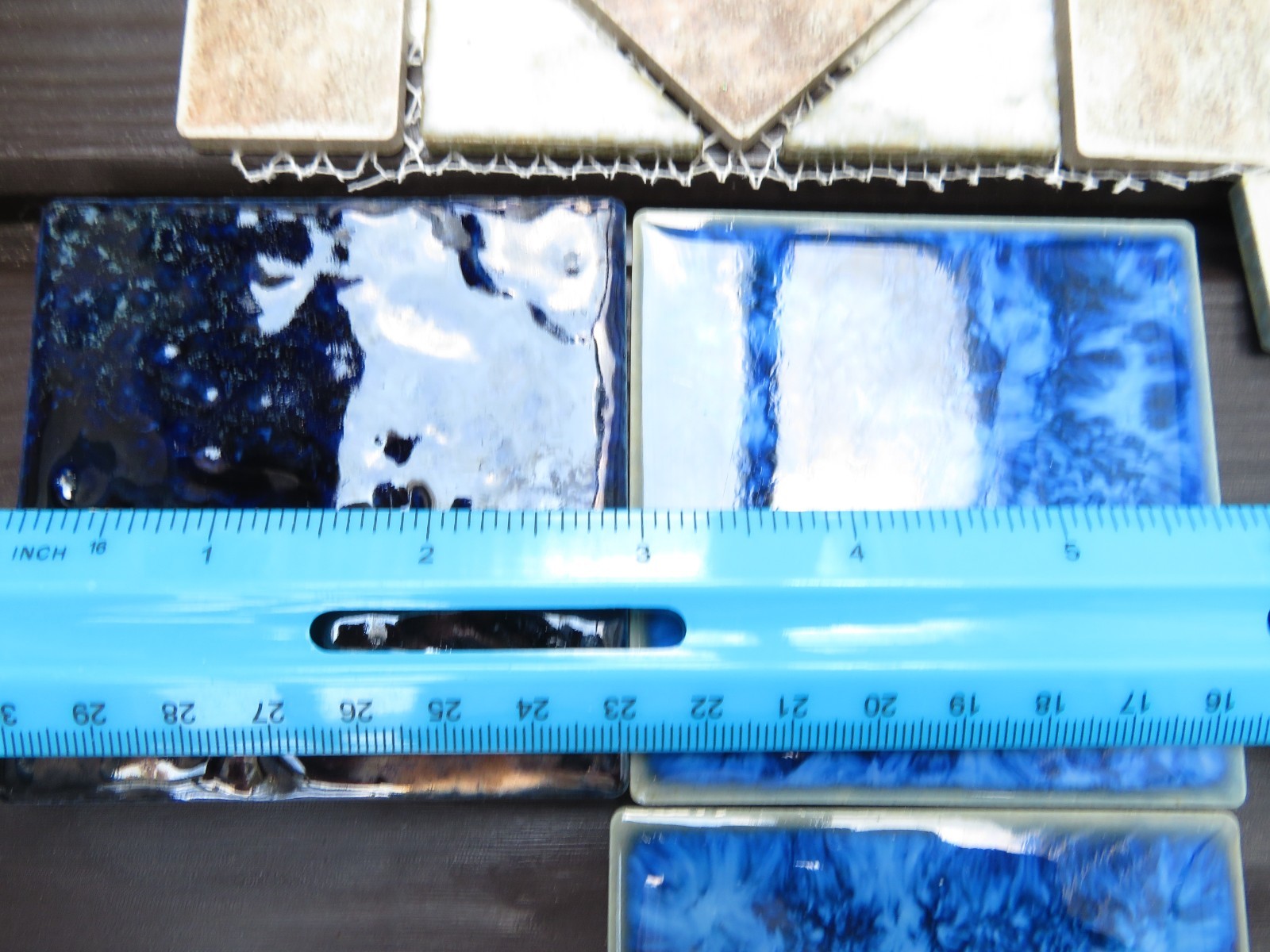Tiles Weatherproof Assorted Craft Blues Tan Dark Light Textured & Smooth Pool