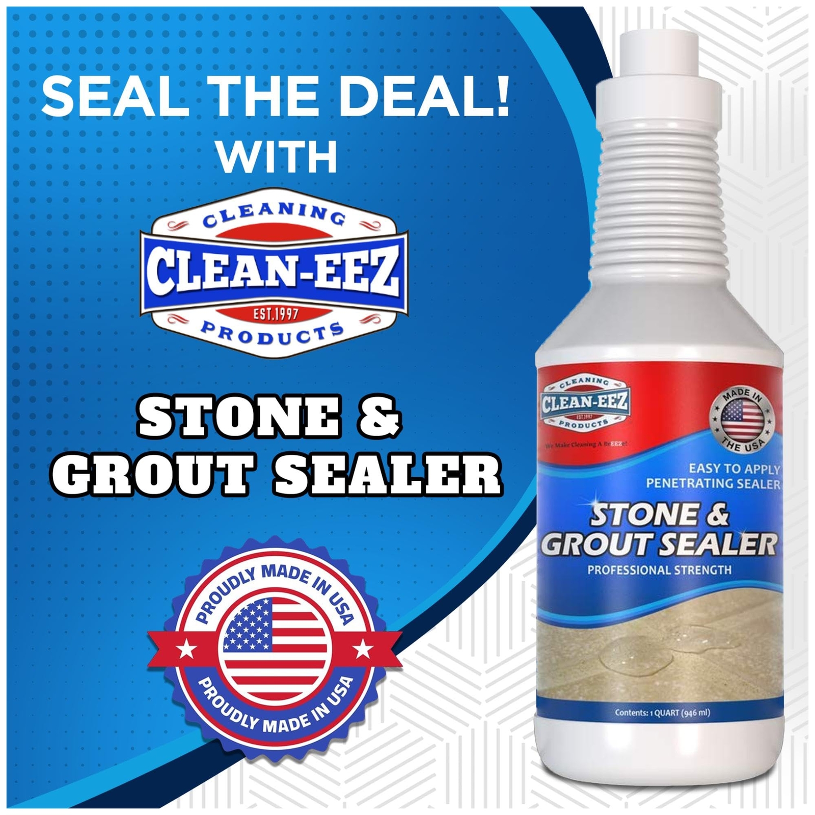 Clean-EEZ Grout Sealer – Protect Your Floors and Showers from Stains – Natura…