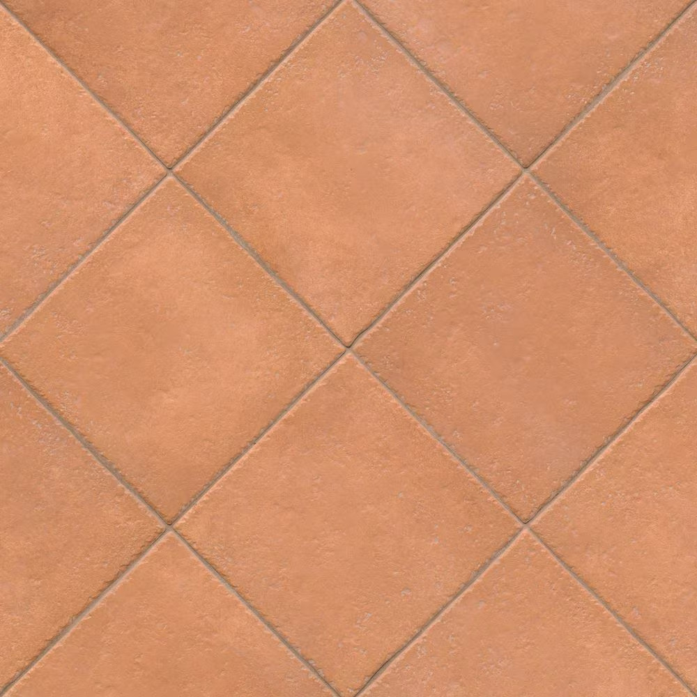 Tuscan Ember 10 In. X 10 In. Terracotta Look Matte Porcelain Brick Look Floor an