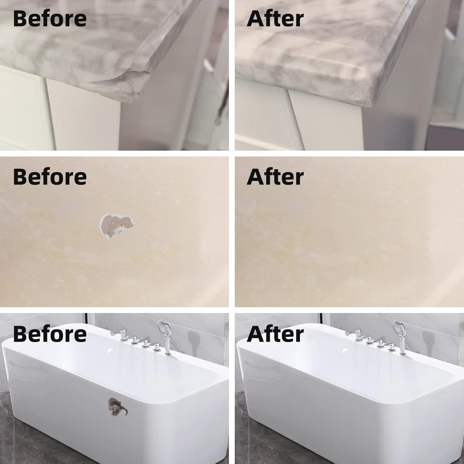 Tile and Granite/Marble Repair Kit, Porcelain Stone and Quartz Countertops Repai