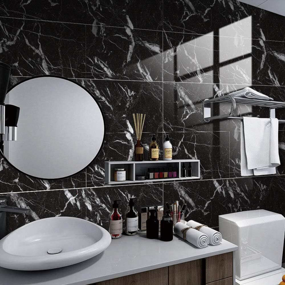 20/40pcs Peel and Stick Marble Floor WallPanels 23.6″x11.8″ PVC Tiles Sticker