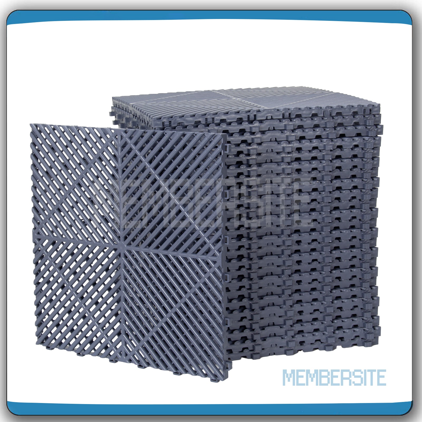 25 Packs Interlocking Garage Floor Tiles 15.75” x 15.75” Vented Water Drainage
