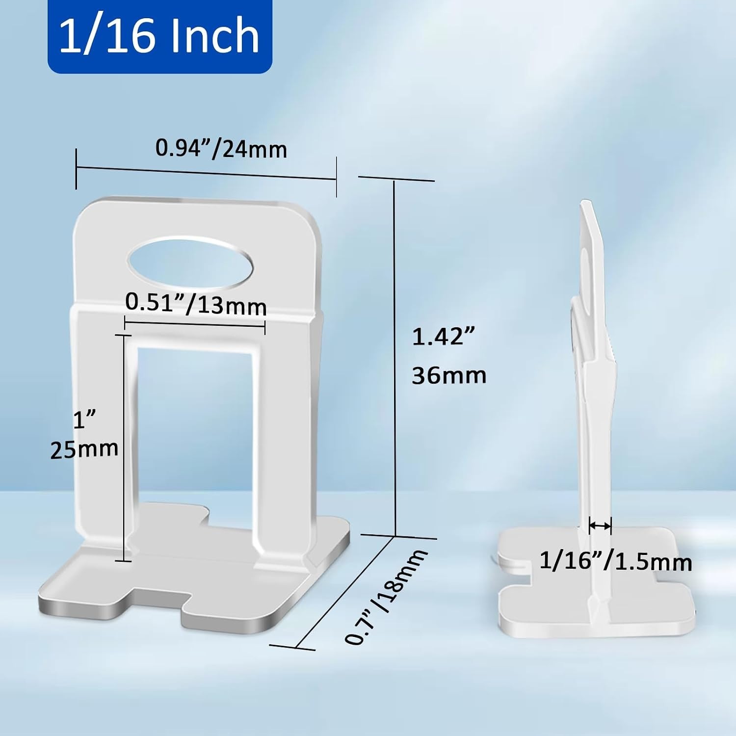 DIY Tile Leveling System Clips, 2400 Piece Set for Professional Installation