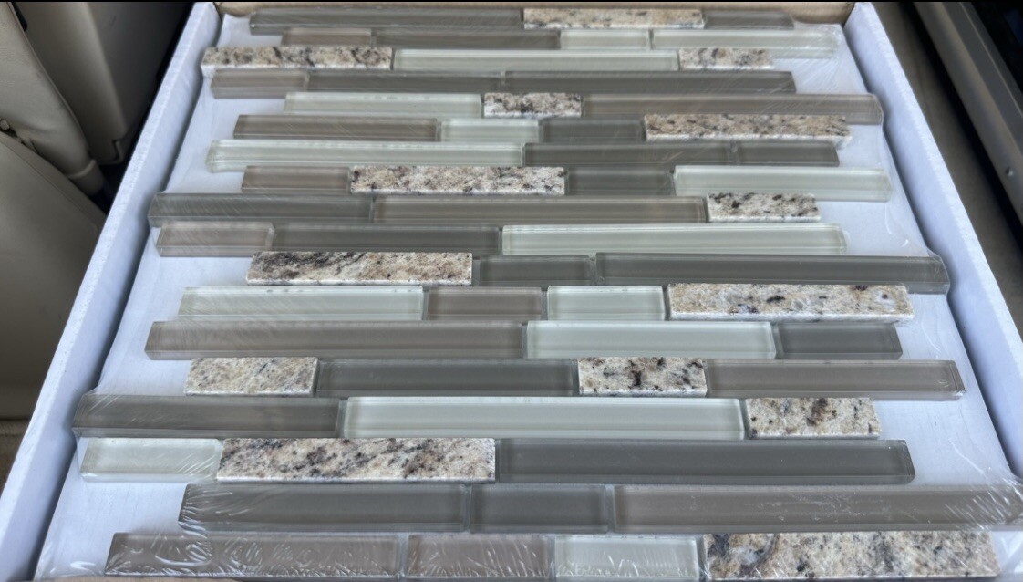 Desert Gold Granite Stone & Glass Mosaic