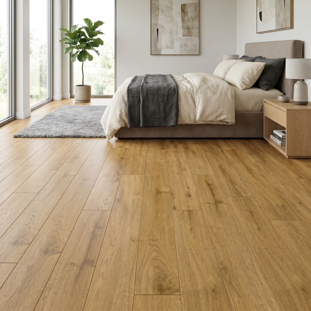 60-Pack Vinyl Floor Tile Peel & Stick 36×6″ 90 Sq Ft, Waterproof Flooring, Brown