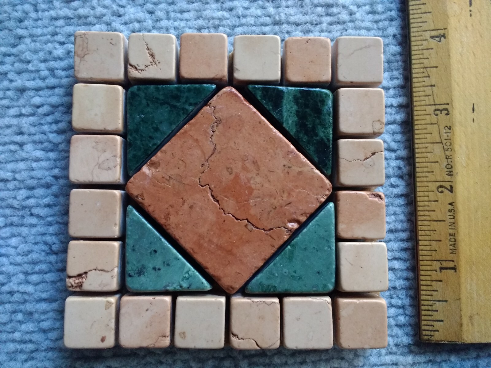 4 Stone Design Decorative Flooring Tile Inserts Home Decor 3.75″ x 3.75″