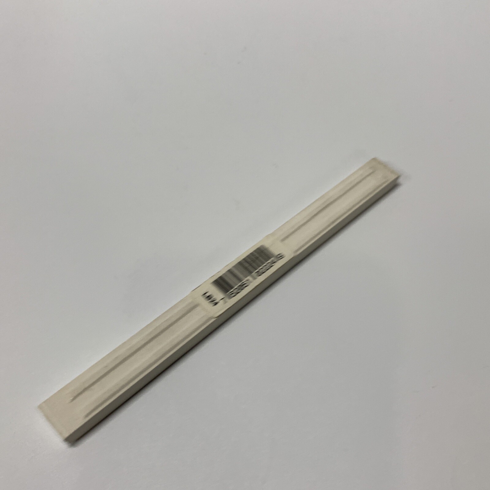 White Ceramic Pencil Edge Tile Liner 6×1/2 Vintage FT Mid Century Modern Ice