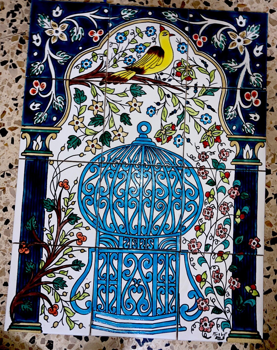 18″ x 24″ Ceramic Tile Mural Backsplash Art Wall Panel Hand Painted