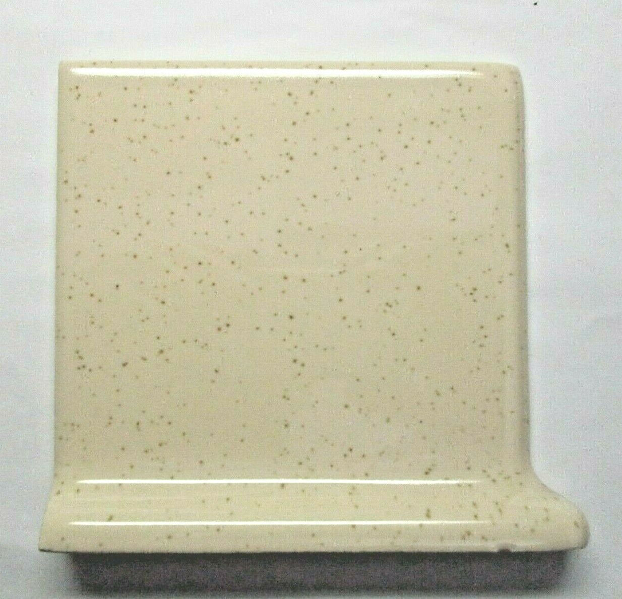 1 Cove Base Left Side Outside Corner Wall Tile Wheeling 4-3/8 Brown Specks Beige