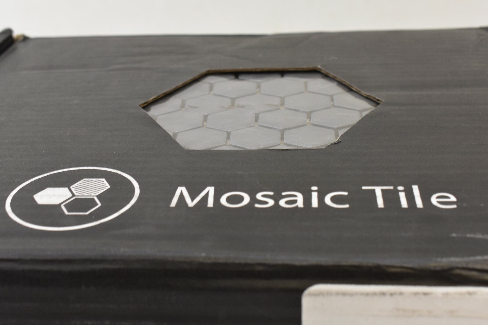 Pack of 10 Mosaic Tile Matte Dark Grey Frost Moka Glass Daltile Hexagon Tile 12″