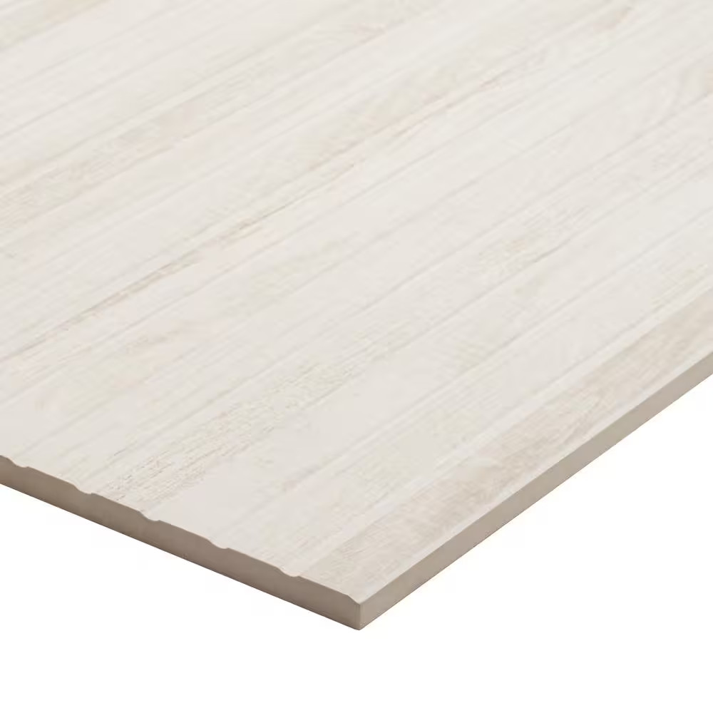 Montgomery Ribbon White 24 In. X 48 In. Matte Porcelain Floor and Wall Tile (15.