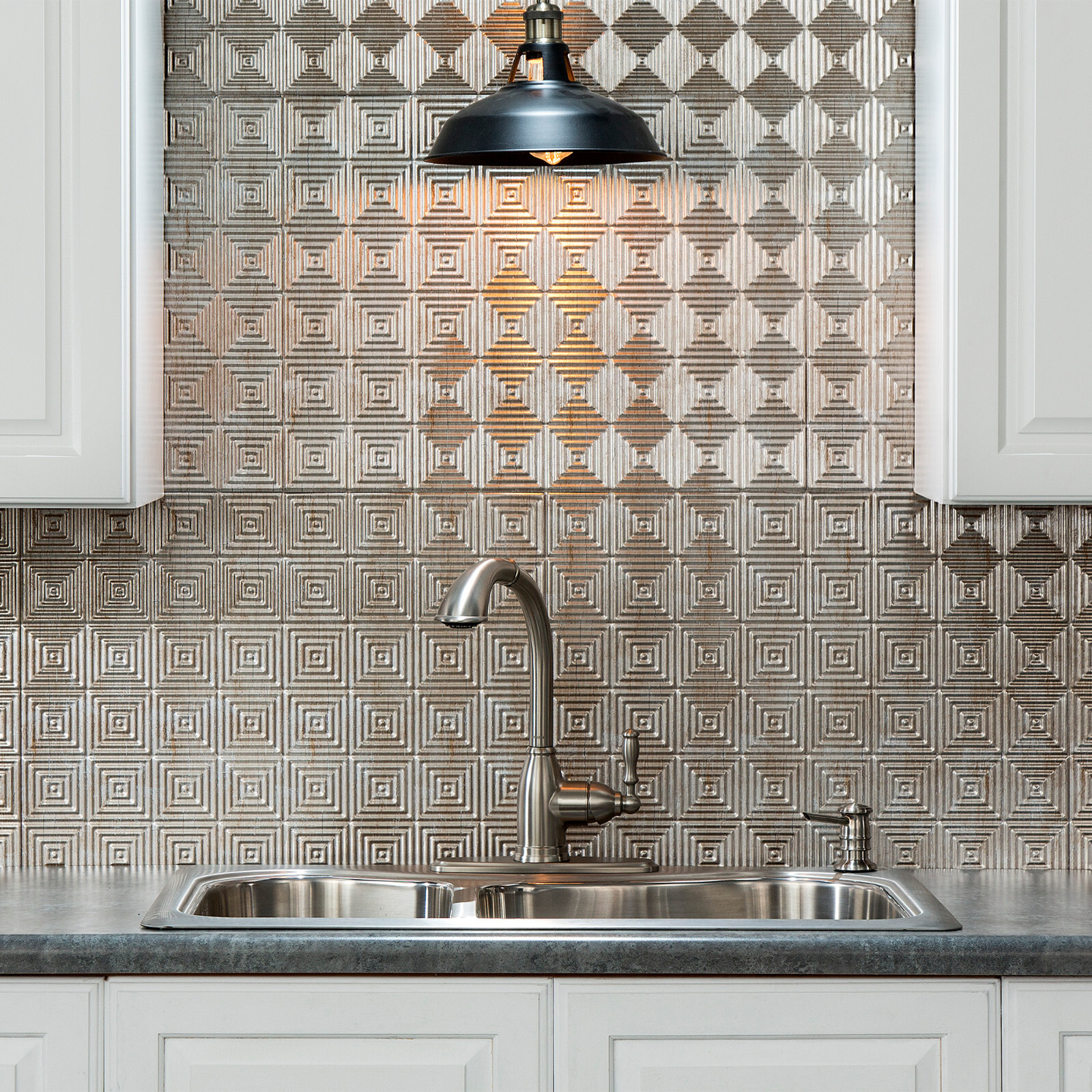 Fasade 18in x 24in Miniquattro Backsplash Panels