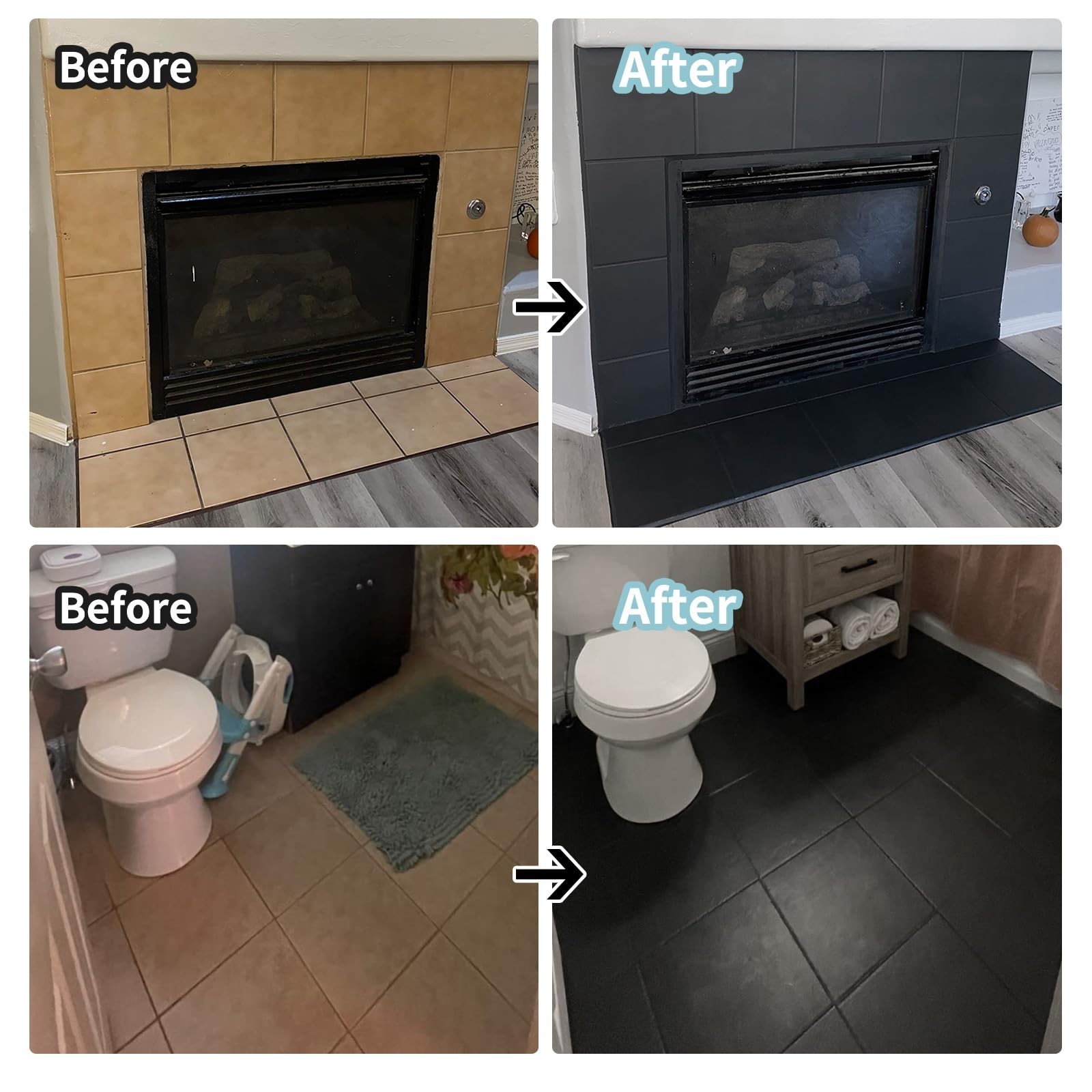 Tub & Tile Refinishing Kit – Bathtub/Bathroom Tile/Countertop Paint, Waterproof
