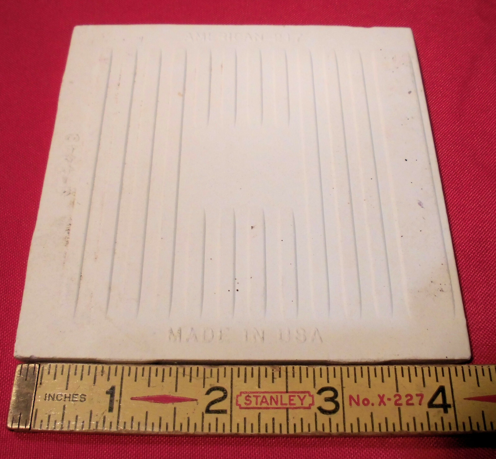 1 pc. *Buckwheat* Glossy Bullnose Ceramic Tile #46 by American Olean 4-1/4″ NOS