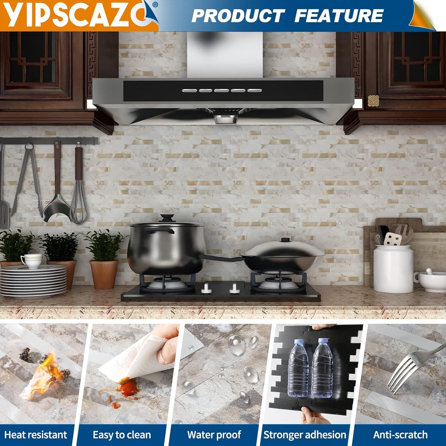 2026 New Upgrade Peel and Stick Backsplash, Stick on Backsplash Tiles for Kit…