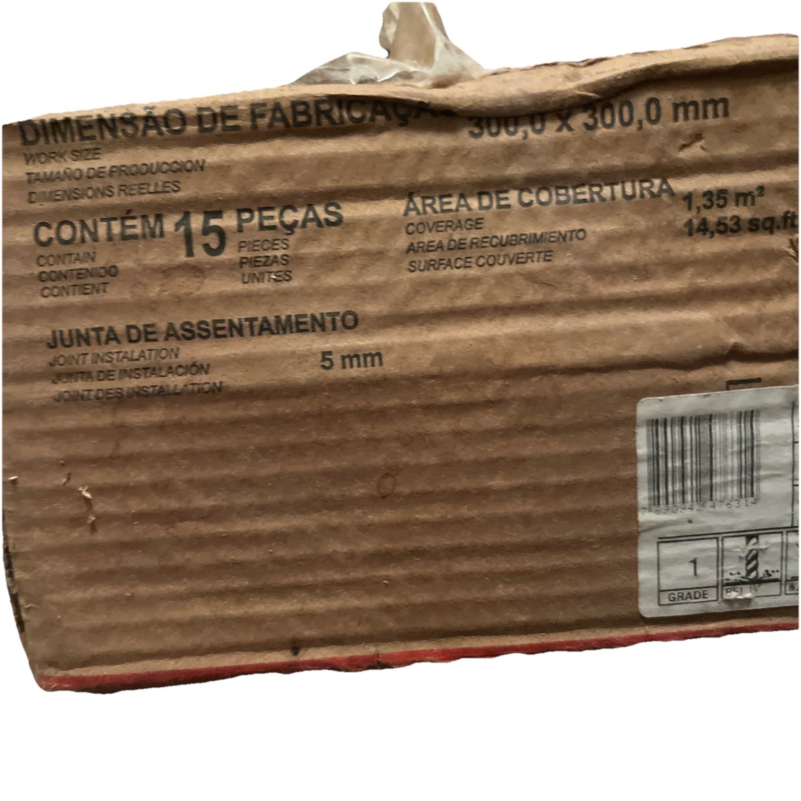 1 Box Of Sardegna Gray Eliane Indoor/ Outdoor Porc Floor Tiles. 15 Tiles 14.53