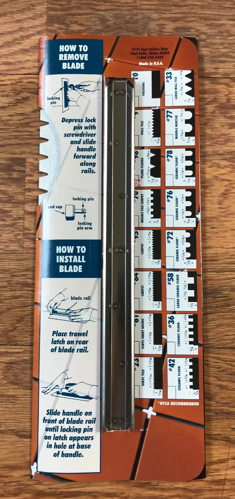 Barwalt 31981 Engineered Wood and Flooring Trowel Blade #98