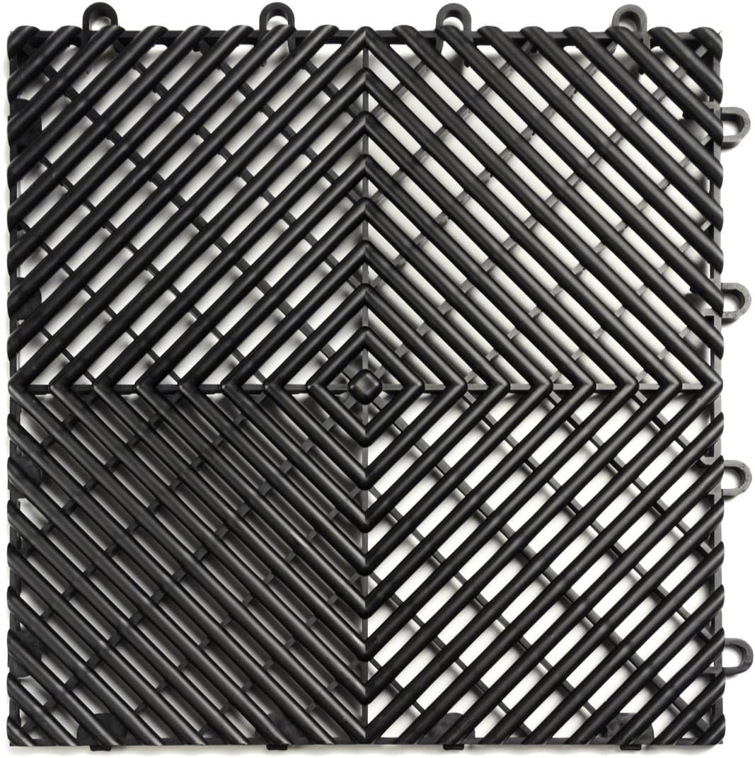 Big Floors Racedeck Garage Floor Tiles, Interlocking Garage Flooring, Free-Flow
