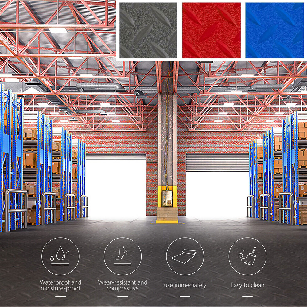 Garage Flooring Mat Plate PVC Vinyl Flooring Roll Flooring Non-Slip 2.5mm Thick
