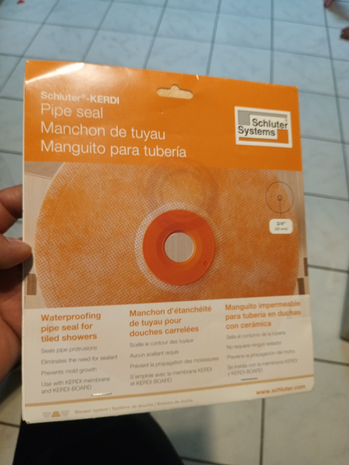 Schluter-KERDI Pipe Seal 3/4″