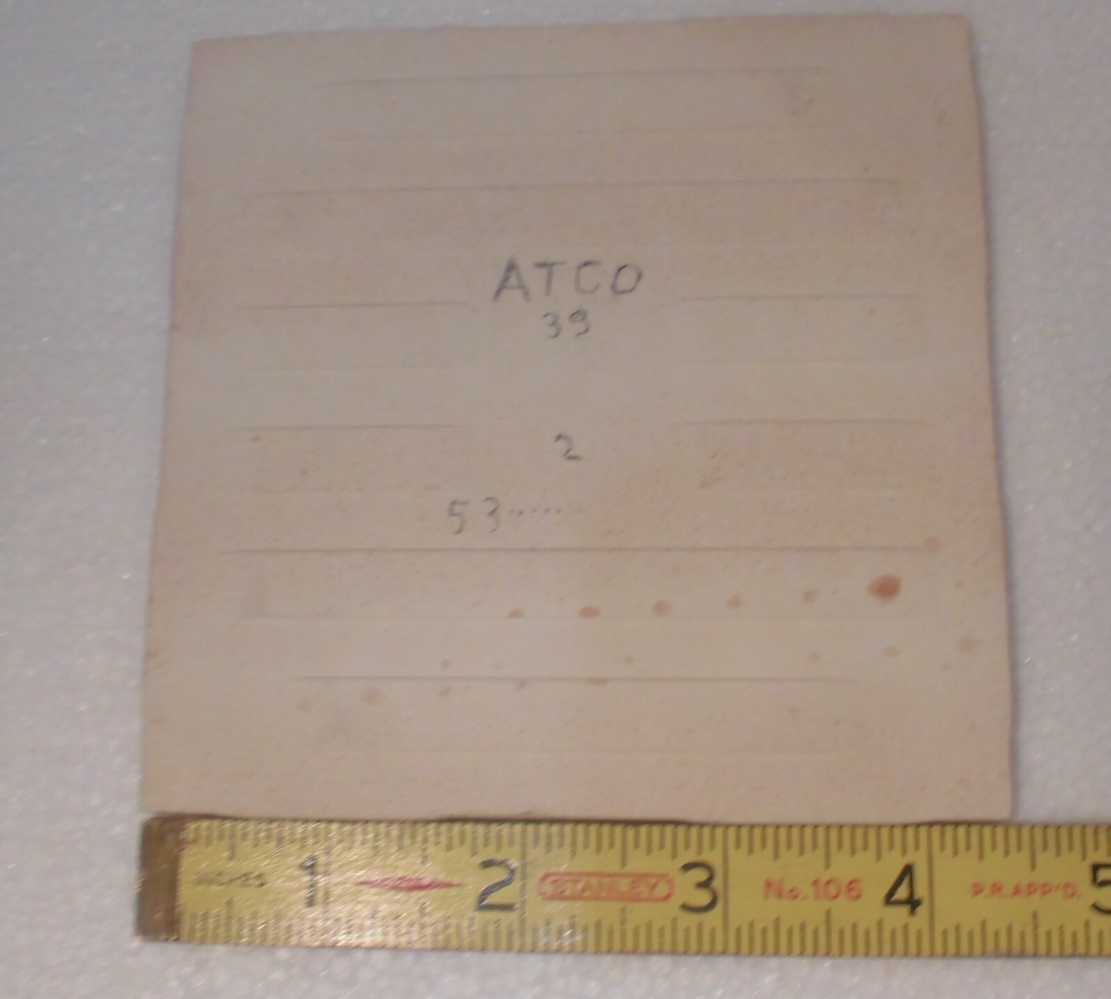 1 pc. Medium Brown – Nutmeg: 4-3/8″ Glossy Ceramic Tile by ATCO, New Old Stock
