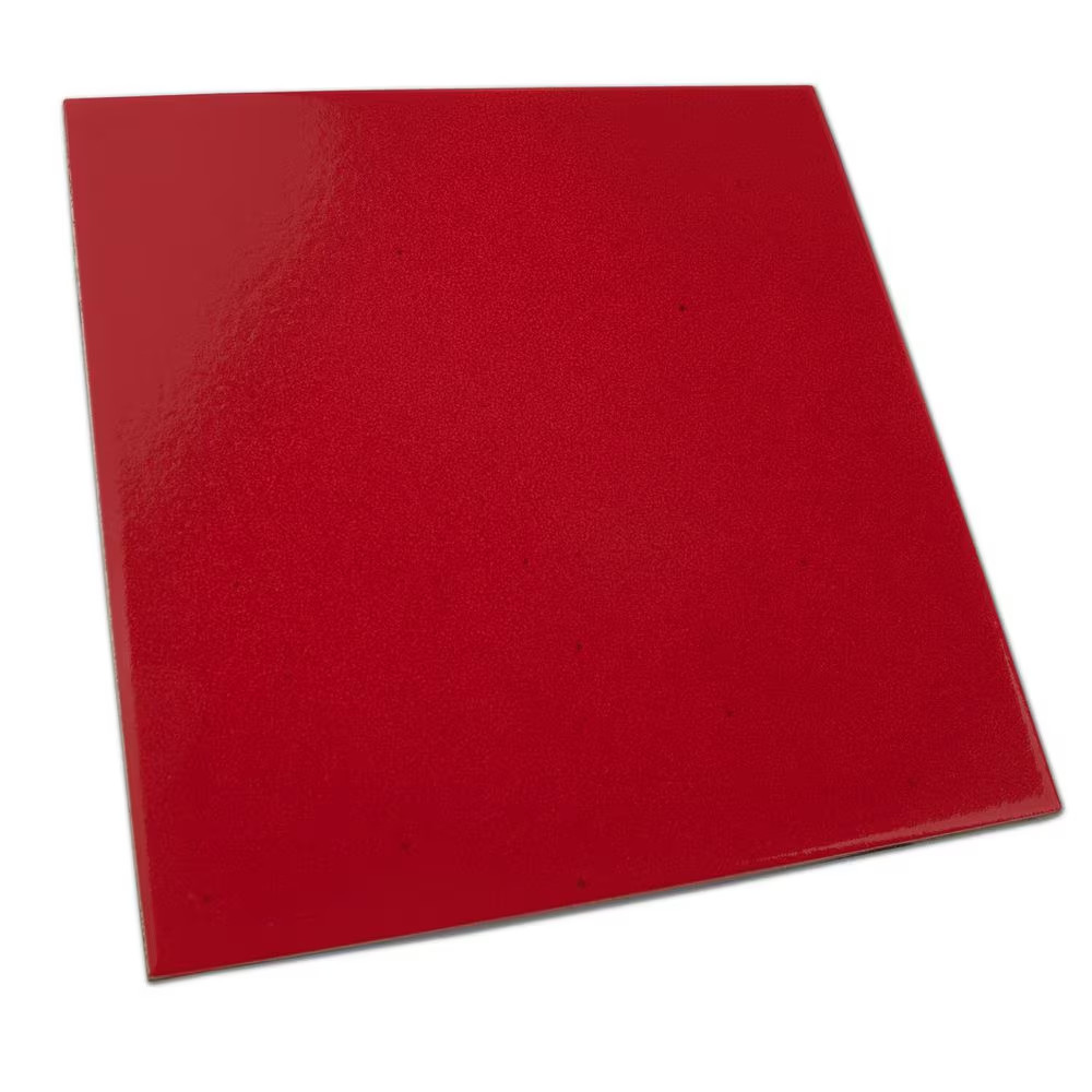 Monocolor Premium Rojo Volcan 7-7/8 In. X 7-7/8 In. Ceramic Floor and Wall Tile