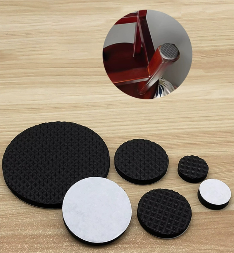 Black Foam Rubber Furniture Pads Self Adhesive Sticky Feet Back Floor Protector