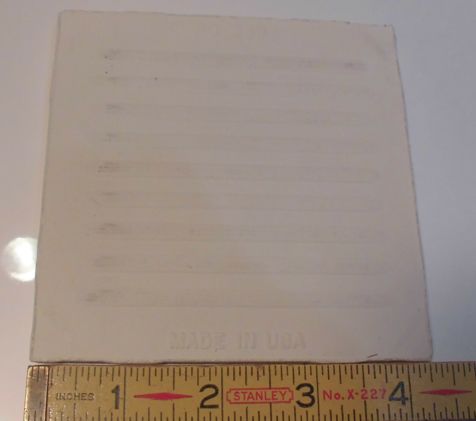 1 pc. Vintage Ceramic Tile *Maize Color* American Olean; 4-1/4″ Matte +Yellow