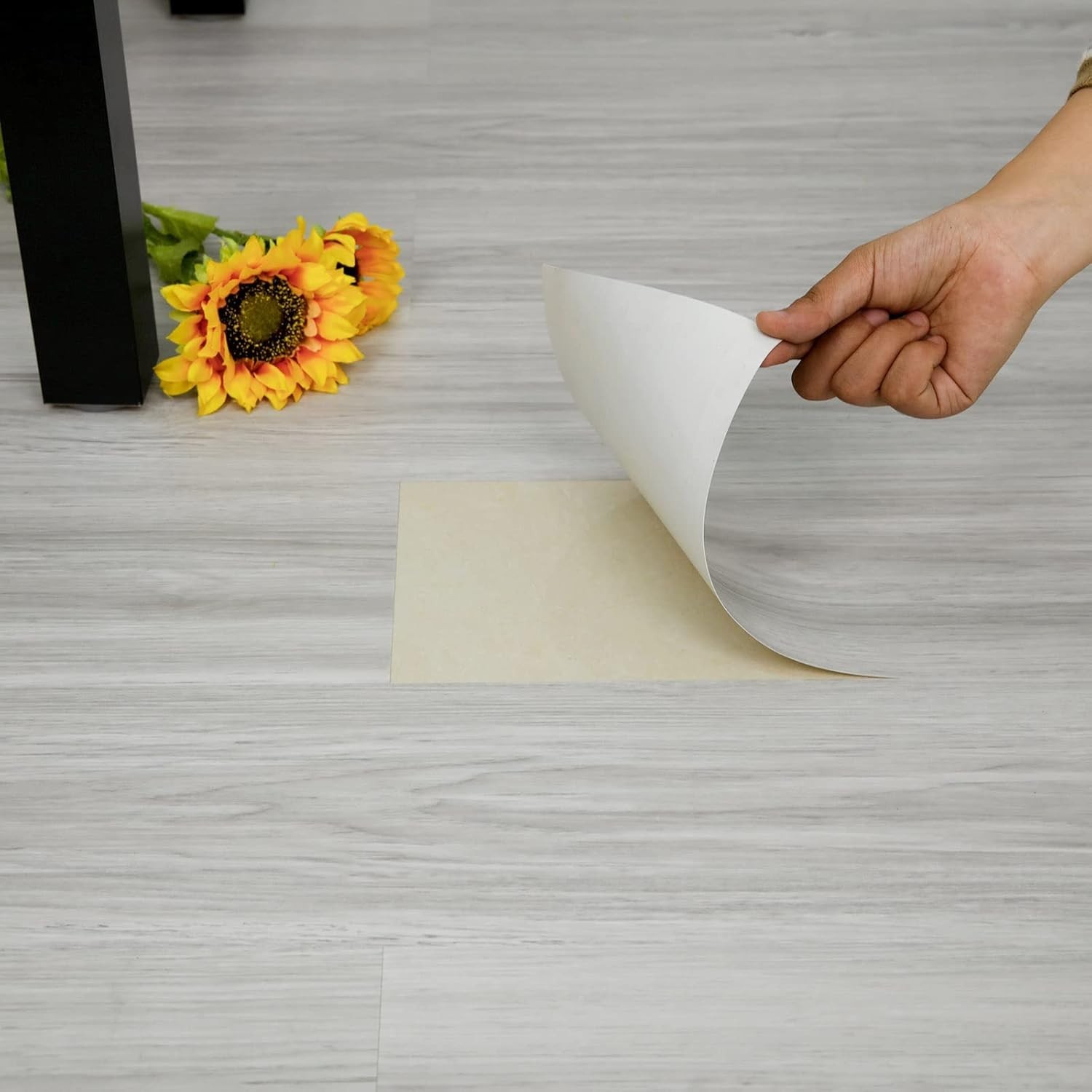 Durable Waterproof Peel and Stick Floor Tiles – Natural Wood Look for DIY Bliss